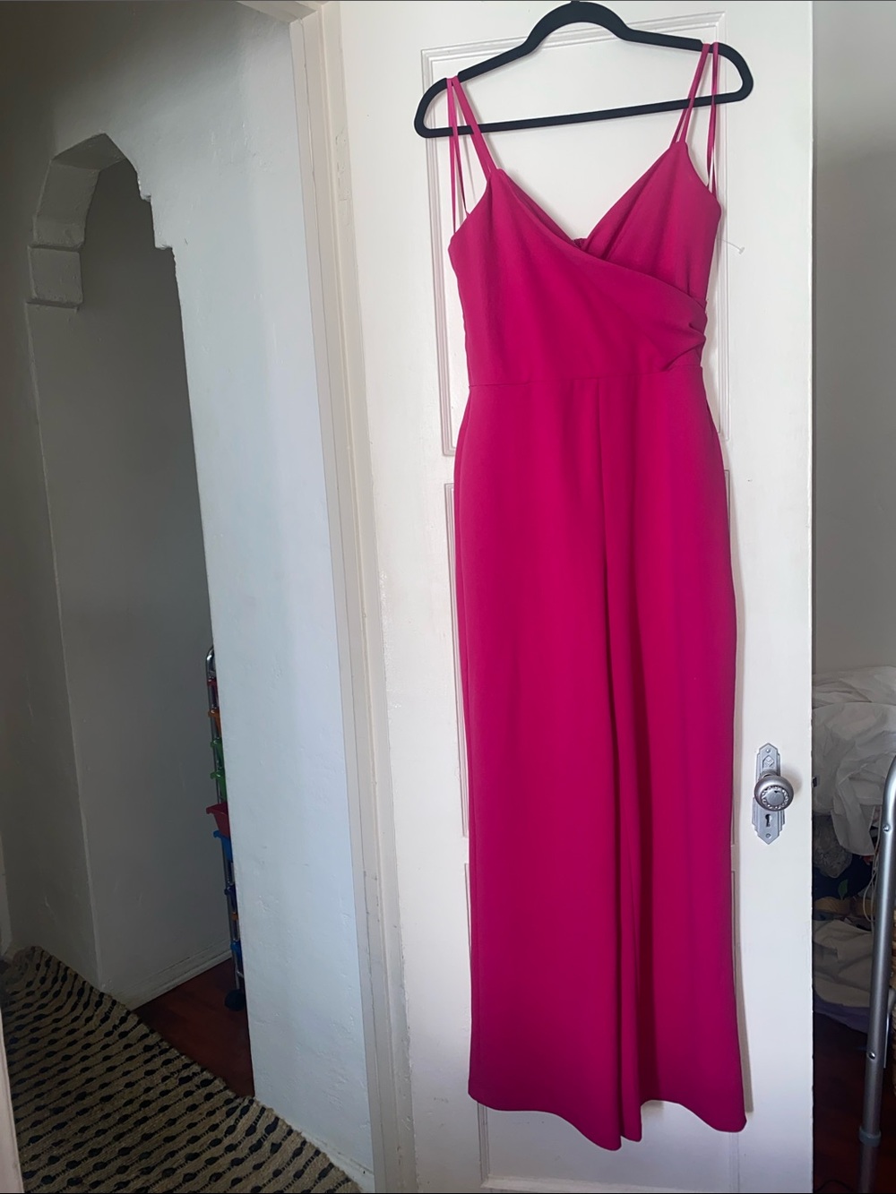 Sleeveless Fuchsia Wide-Leg Jumpsuit